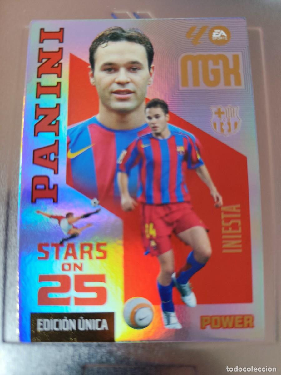 Trading cards: Megacracks 2026/27. 434P Iniesta - Barcelona. Stars on 25 power - edici&oacute;n &uacute;nica lata