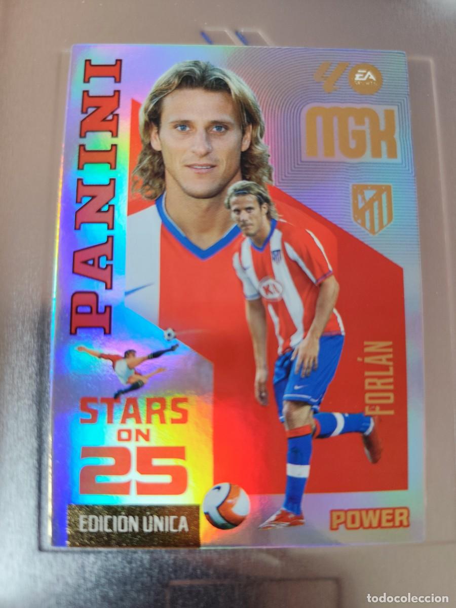 Trading Cards: Megacracks 2026/27. 439P Forlan - Atl&eacute;tico Madrid. Stars on 25 power - edici&oacute;n &uacute;nica lata