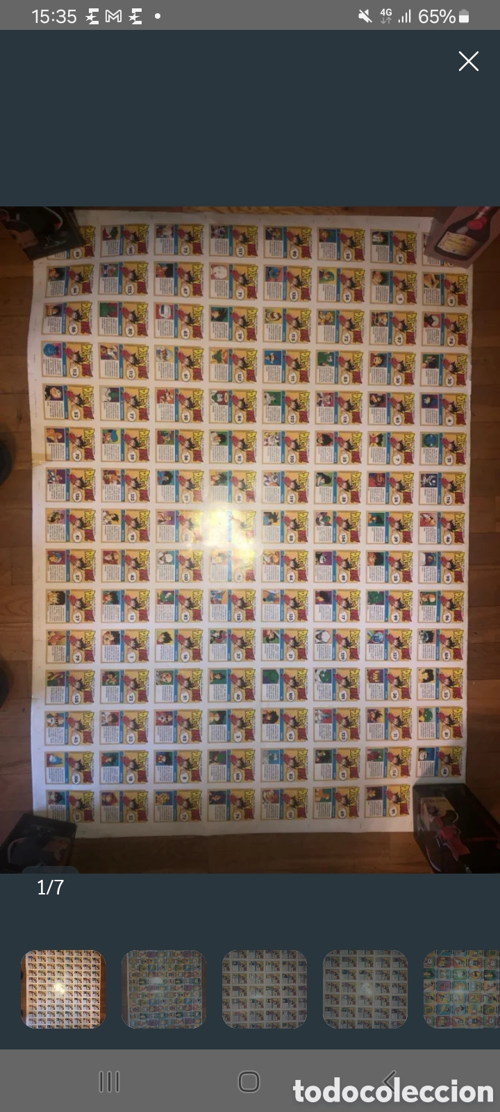 Trading cards: 2 PLIEGOS SIN CORTAR CROMOS DRAGON BALL &ndash; 129 CROMOS CADA UNO &ndash; RAROS A&Ntilde;OS 90