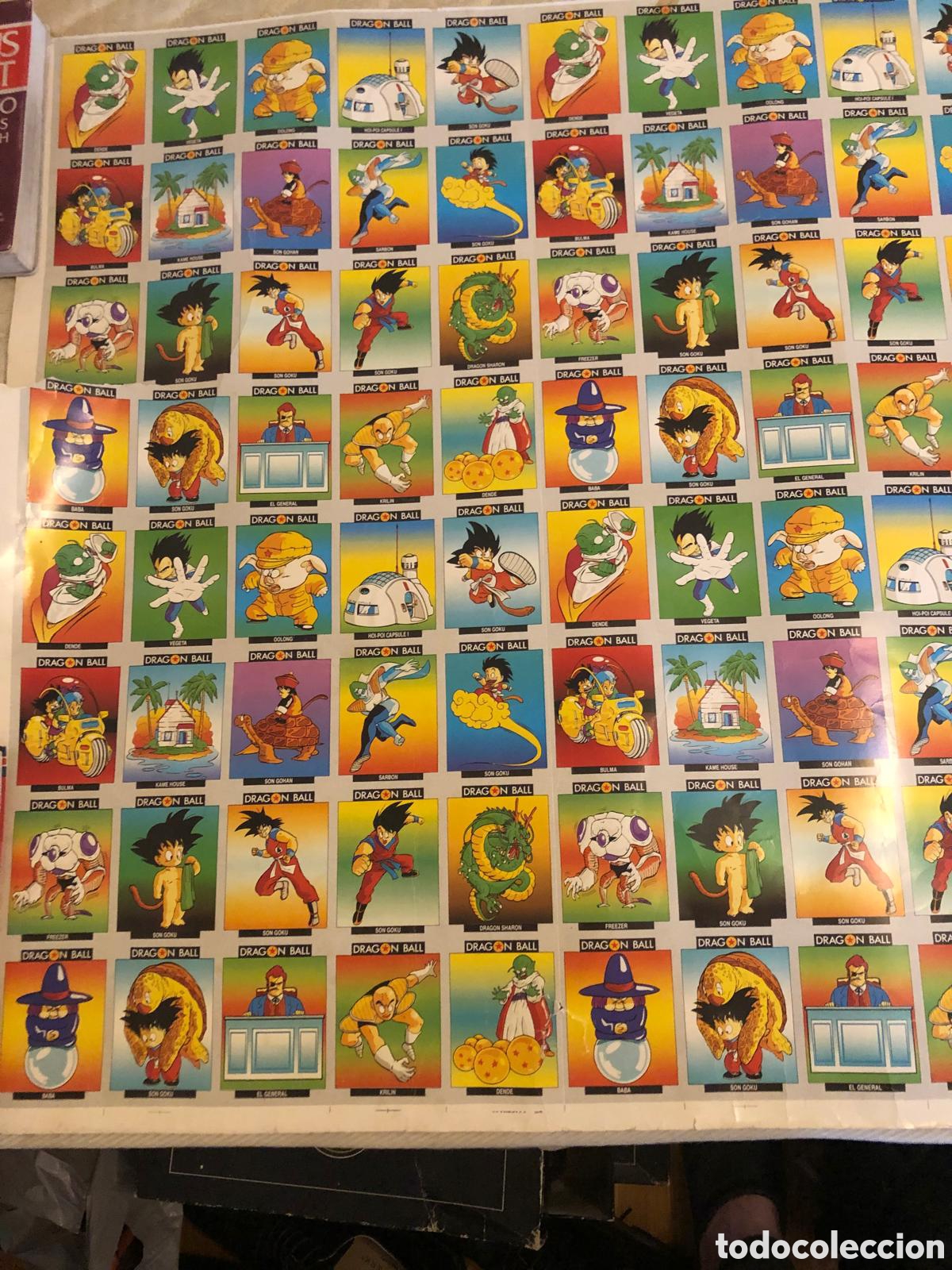 Trading cards: 2 PLIEGOS SIN CORTAR CROMOS DRAGON BALL &ndash; 120 CROMOS CADA UNO &ndash; RAROS A&Ntilde;OS 90
