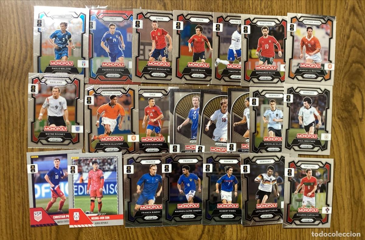 Trading cards: Lote 22 cartas Panini Prizm Monopoly FIFA World Cup sin repetidos
