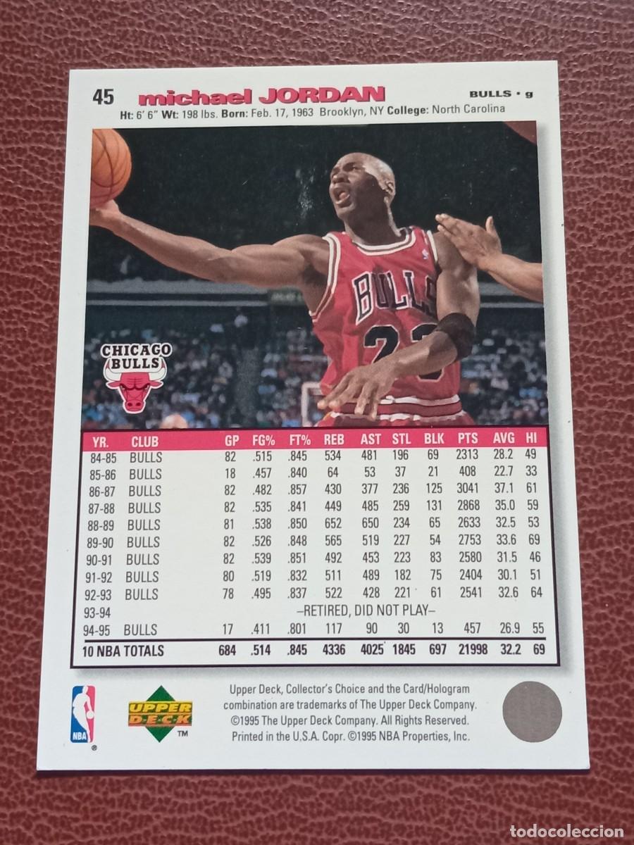 Trading cards: Card 45 Michael Jordan Upper Deck 1995-96 - Foto 2