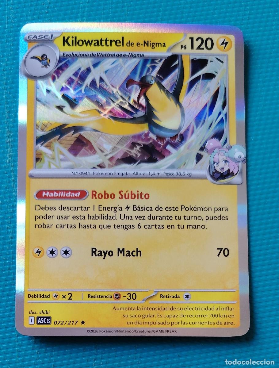 Trading cards: CARTA POKEMON EN ESPA&Ntilde;OL - KILOWATTREL 072 / 217 - FASE 1 - RARA * - ORIGINAL - NUEVA MD MINT
