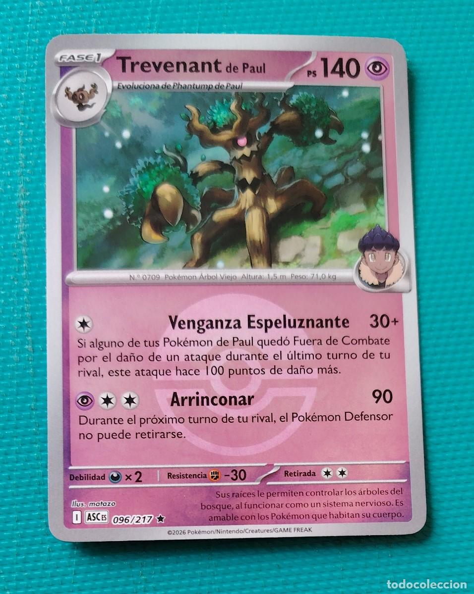Trading cards: CARTA POKEMON EN ESPA&Ntilde;OL - TREVENANT 096 / 217 - FASE 1 - RARA * - ORIGINAL - NUEVA MD MINT