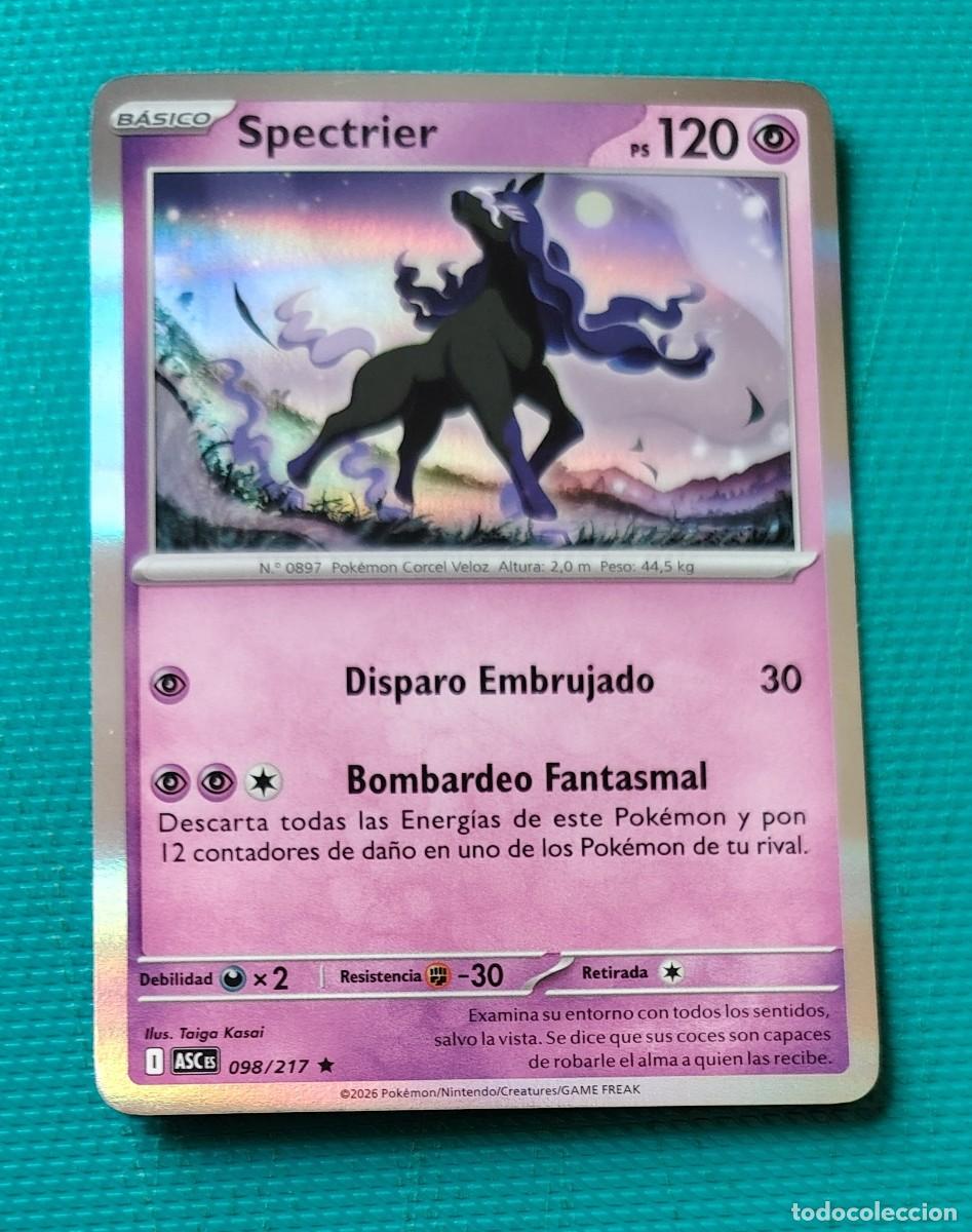 Trading cards: CARTA POKEMON EN ESPA&Ntilde;OL - SPECTRIER 098 / 217 - BASICO - RARA * - ORIGINAL - NUEVA MD MINT