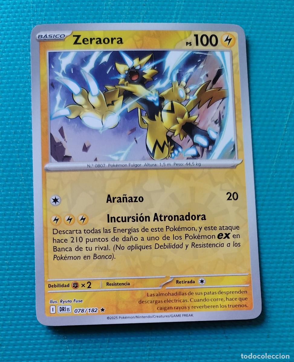 Trading cards: CARTA POKEMON EN ESPA&Ntilde;OL - ZERAORA 078 / 182 - BASICO - RARA * - ORIGINAL - NUEVA MD MINT