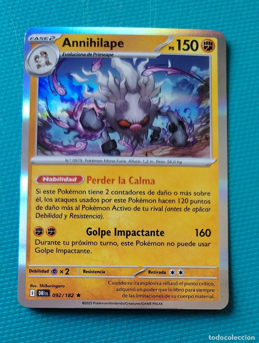 Trading cards: CARTA POKEMON EN ESPA&Ntilde;OL - ANNIHILAPE 092 / 182 - FASE 2 - RARA * - ORIGINAL - NUEVA MD MINT
