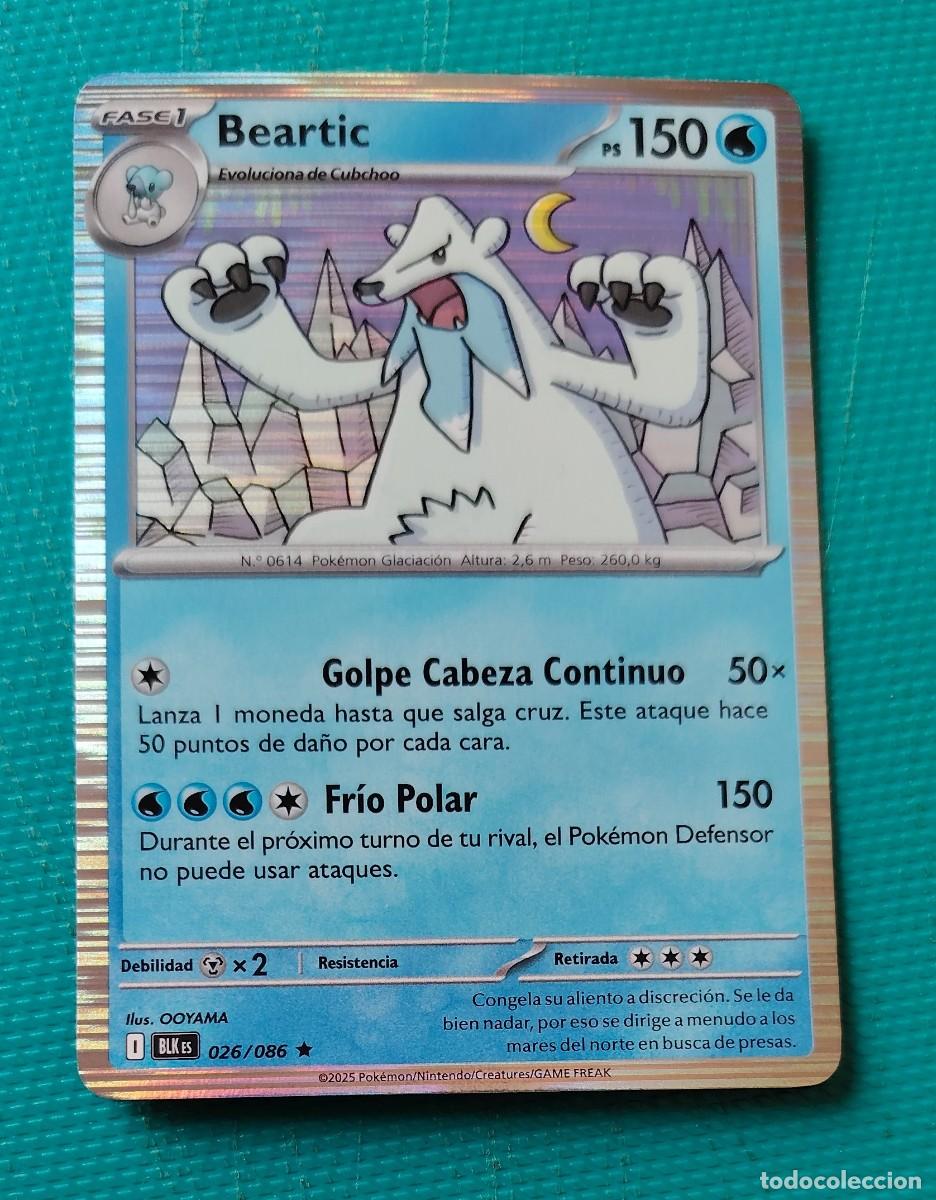 Trading cards: CARTA POKEMON EN ESPA&Ntilde;OL - BEARTIC 026 / 086 - FASE 1 - RARA * - ORIGINAL - NUEVA MD MINT