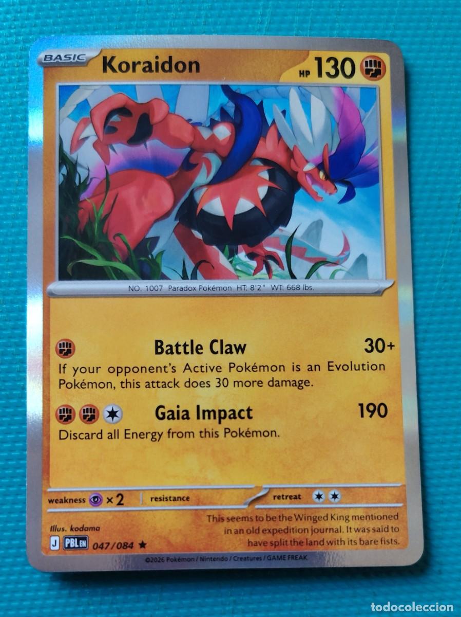Trading cards: CARTA POKEMON EN INGLES - KORAIDON 047 / 084 - BASIC - RARA * - ORIGINAL - NUEVA MD MINT
