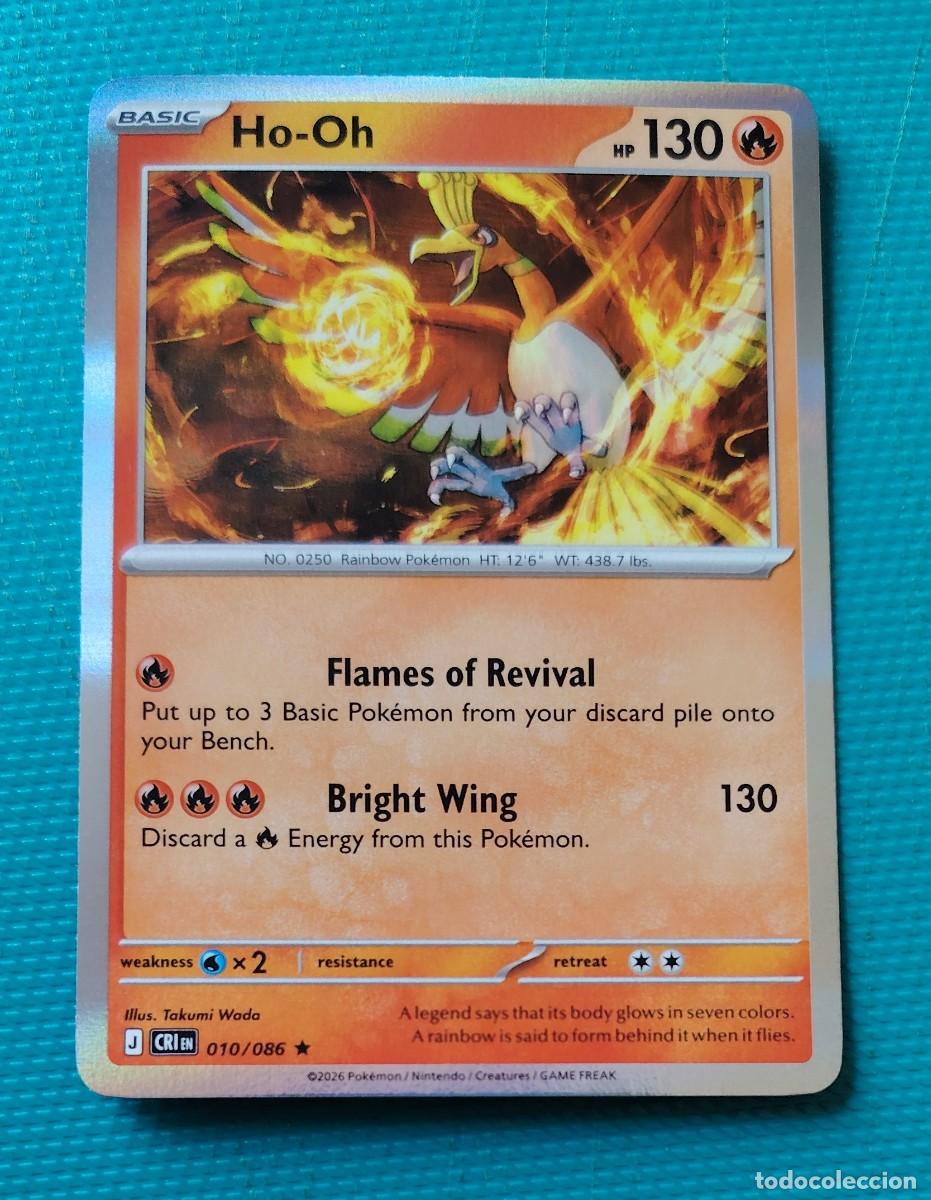 Trading cards: CARTA POKEMON EN INGLES - HO-OH 010 / 086 - BASIC - RARA * - ORIGINAL - NUEVA MD MINT