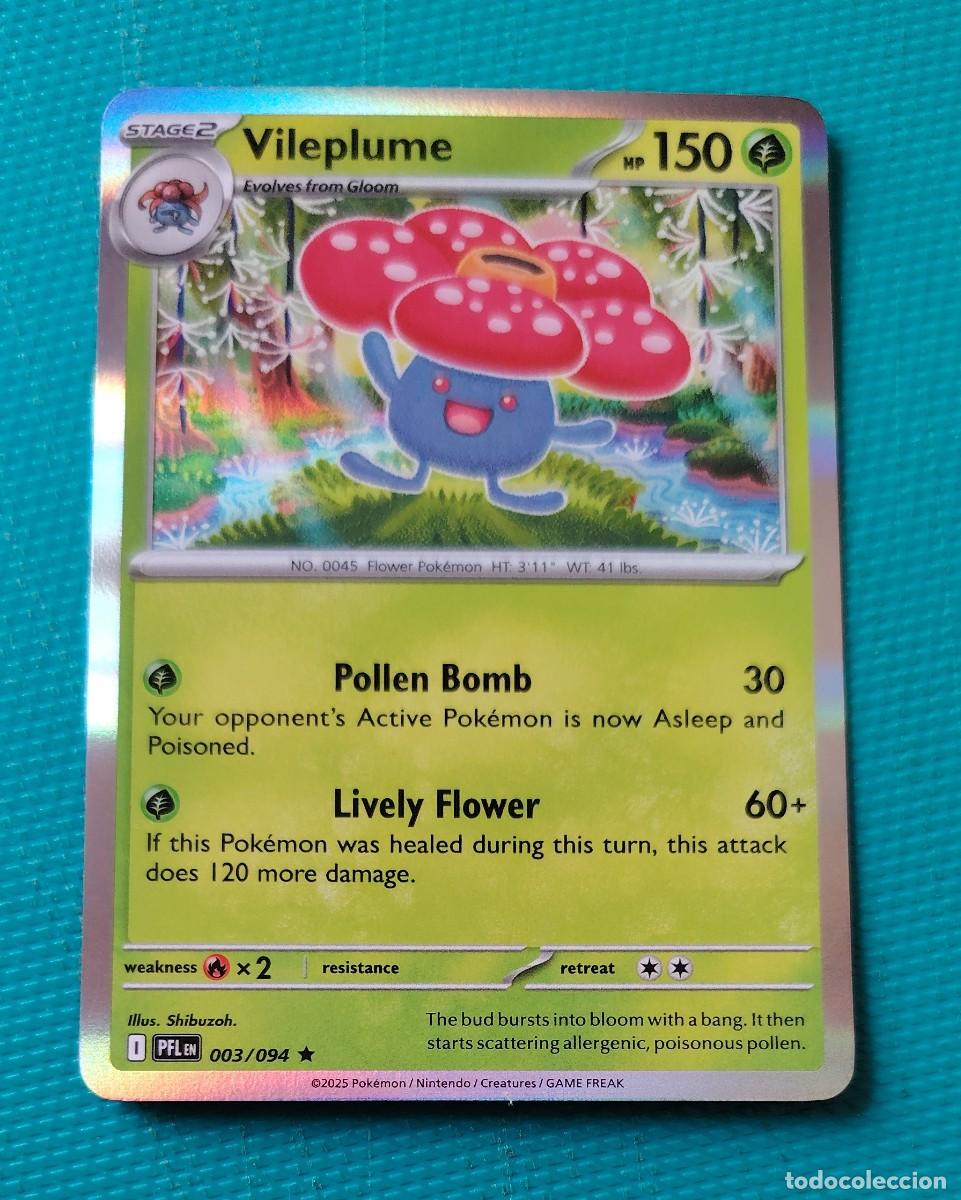 Trading cards: CARTA POKEMON EN INGLES - VILEPLUME 003 / 094 - FASE 2 - RARA * - ORIGINAL - NUEVA MD MINT