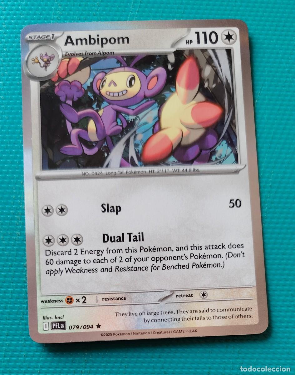 Trading cards: CARTA POKEMON EN INGLES - AMBIPOM 079 / 094 - FASE 1 - RARA * - ORIGINAL - NUEVA MD MINT
