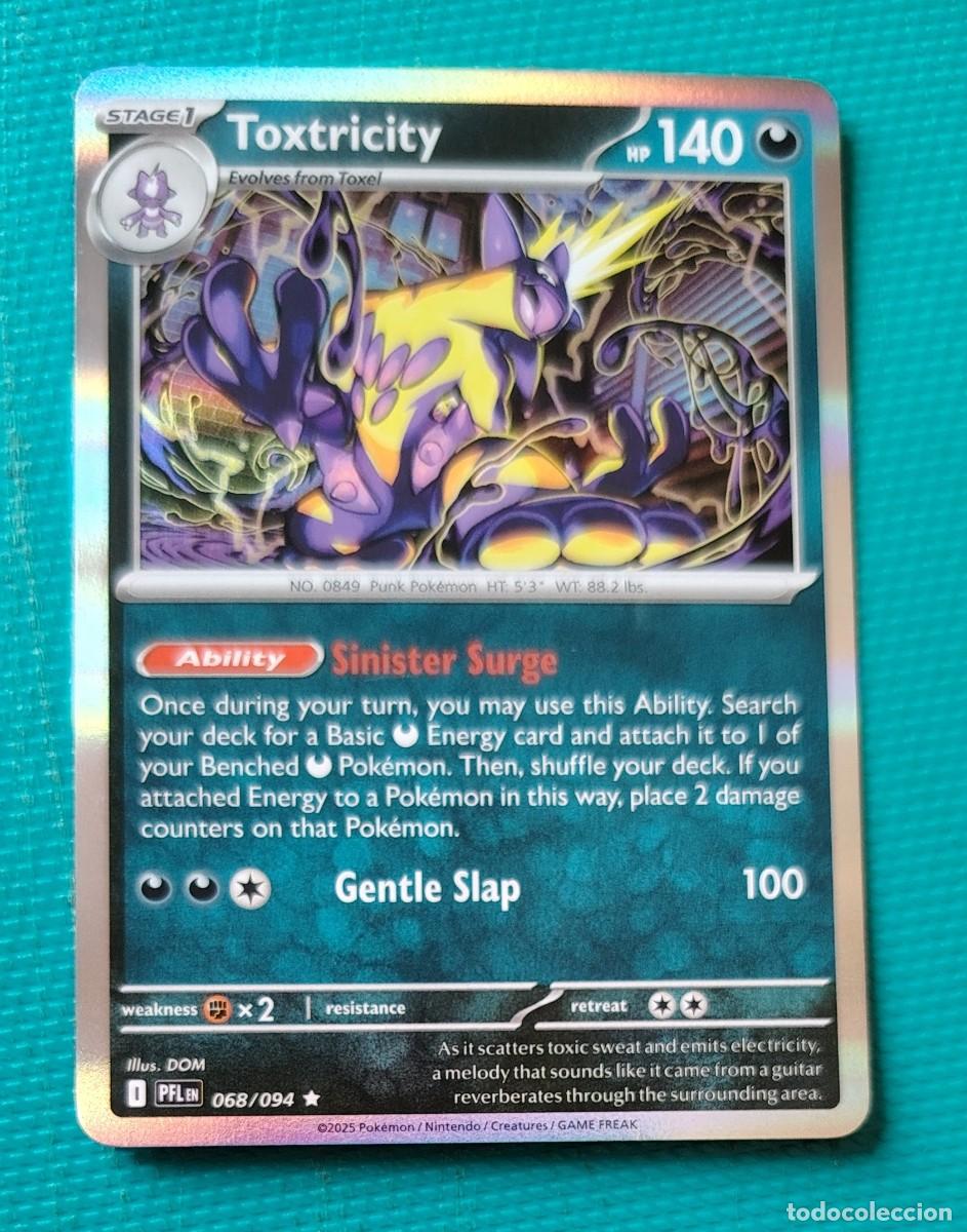 Trading cards: CARTA POKEMON EN INGLES - TOXTRICITY 068 / 094 - FASE 1 - RARA * - ORIGINAL - NUEVA MD MINT