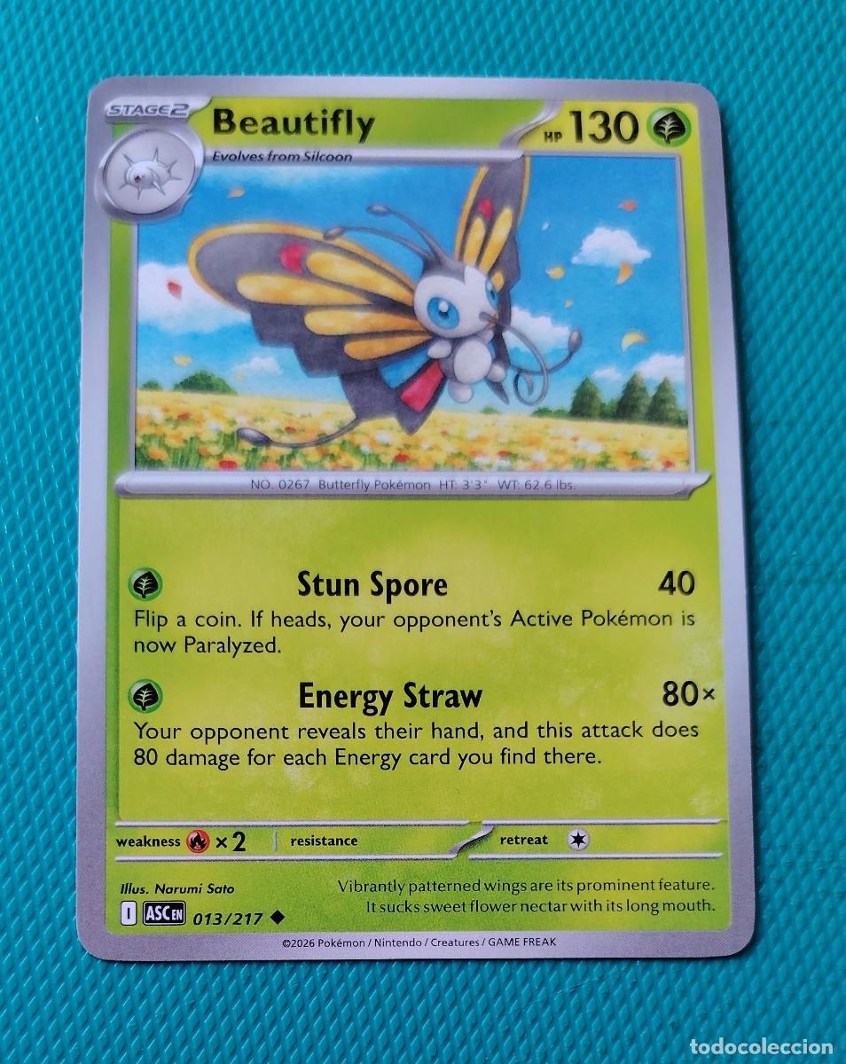 Trading cards: CARTA POKEMON EN INGLES - BEAUTIFLY 013 / 217 - FASE 2 - ORIGINAL - NUEVA MD MINT
