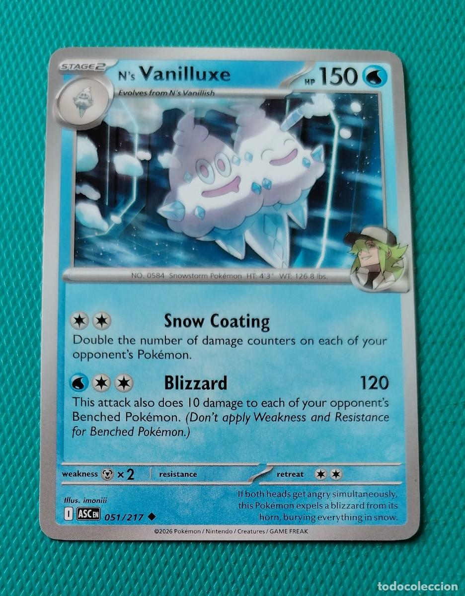 Trading cards: CARTA POKEMON EN INGLES - VANILLUXE 051 / 217 - FASE 2 - ORIGINAL - NUEVA MD MINT