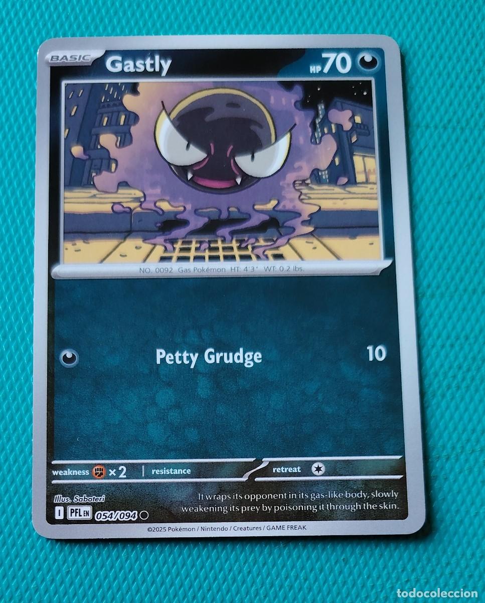 Trading cards: CARTA POKEMON EN INGLES - GASTLY 054 / 094 - BASICO - ORIGINAL - NUEVA MD MINT