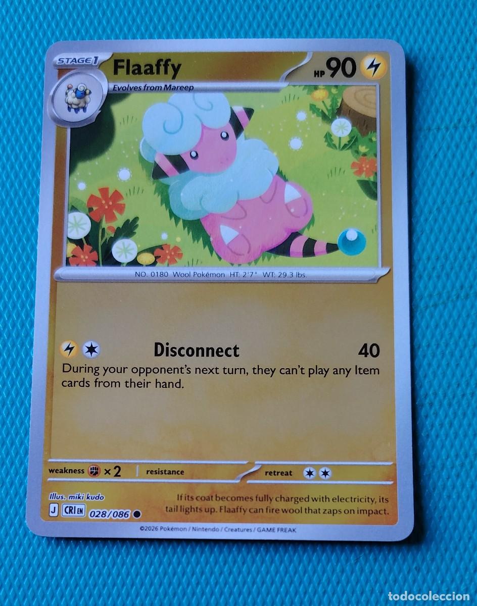 Trading cards: CARTA POKEMON EN INGLES - FLAAFFY 028 / 086 - FASE 1 - ORIGINAL - NUEVA MD MINT