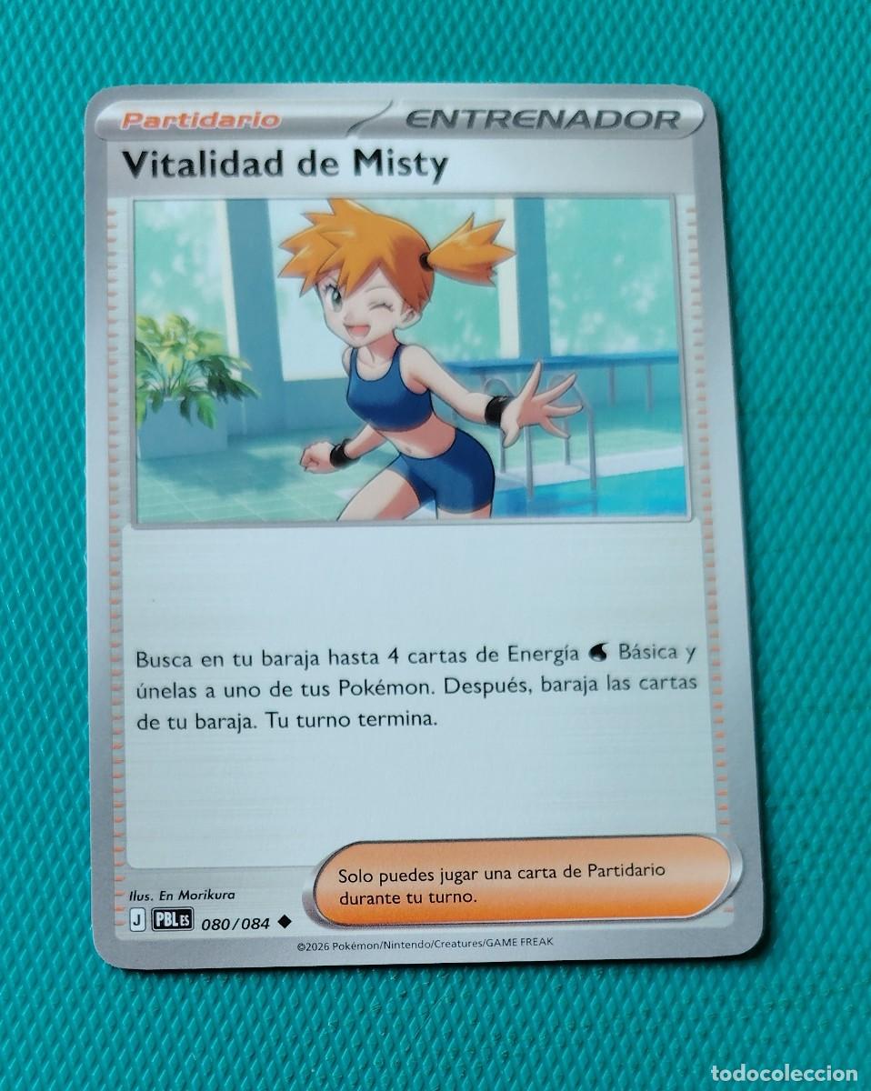Trading cards: CARTA POKEMON EN ESPA&Ntilde;OL - VITALIDAD DE MISTY 080 / 084 - ENTRENADOR - ORIGINAL - NUEVA MD MINT