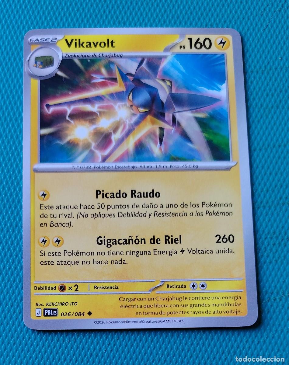 Trading cards: CARTA POKEMON EN ESPA&Ntilde;OL - VIKAVOLT 026 / 084 - FASE 2 - ORIGINAL - NUEVA MD MINT