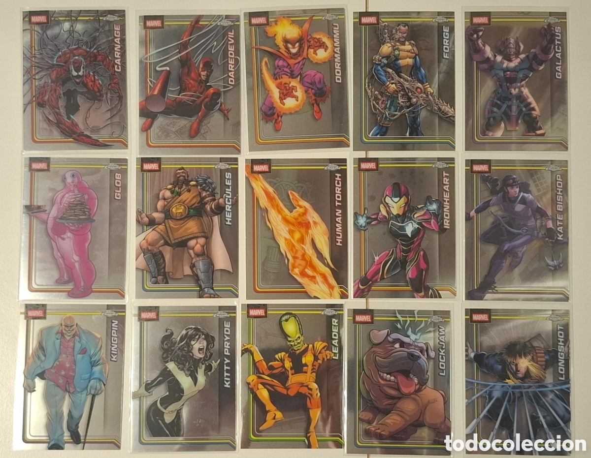 Trading cards: Topps Marvel Chrome 2026 lote 43 cards