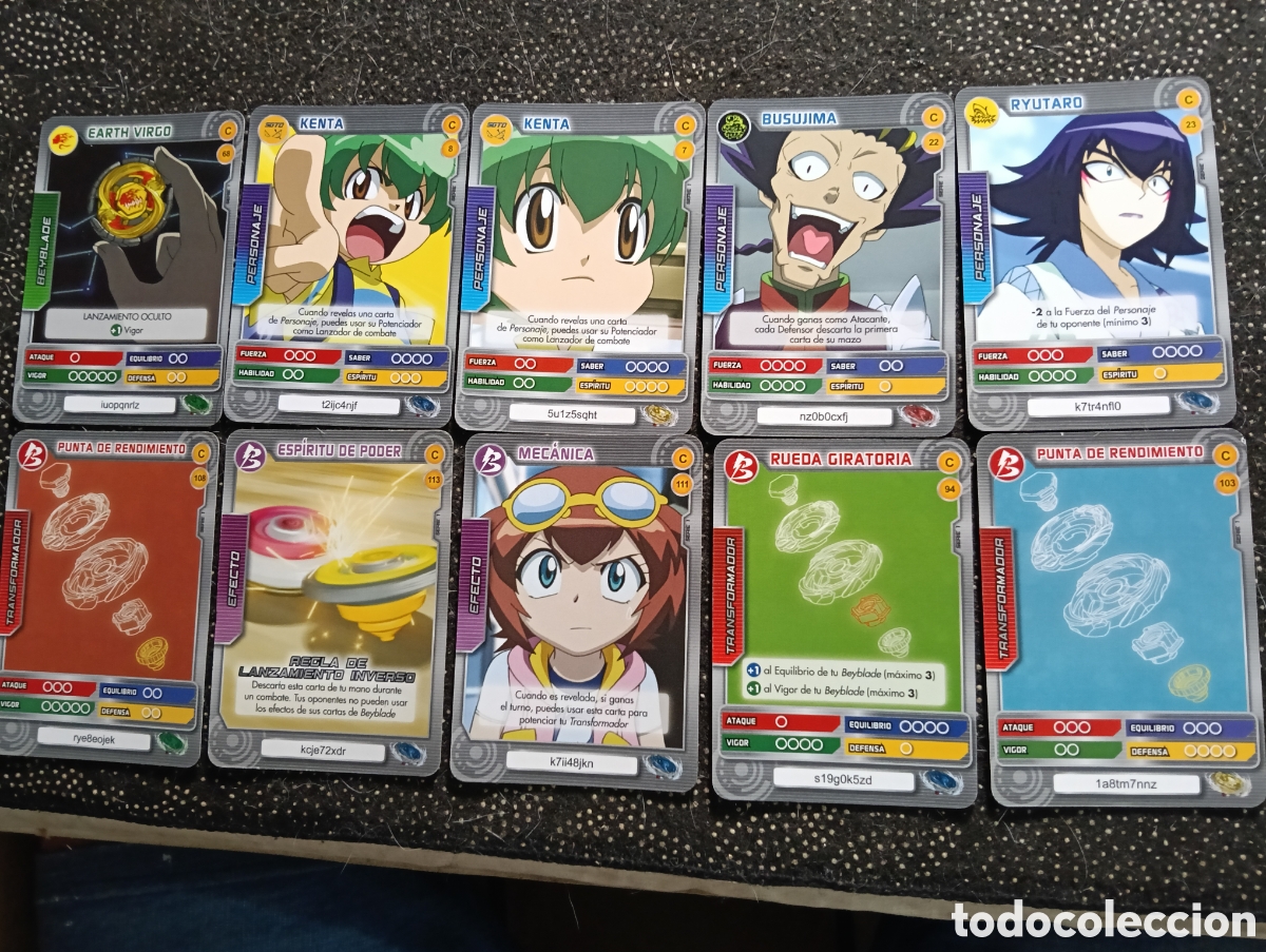 Trading cards: Lote de 10 cartas Beyblade Battle Card Collection, por Planeta DeAgostini
