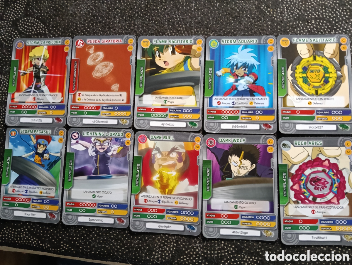 Trading cards: Lote de 10 cartas Beyblade Battle Card Collection, por Planeta DeAgostini