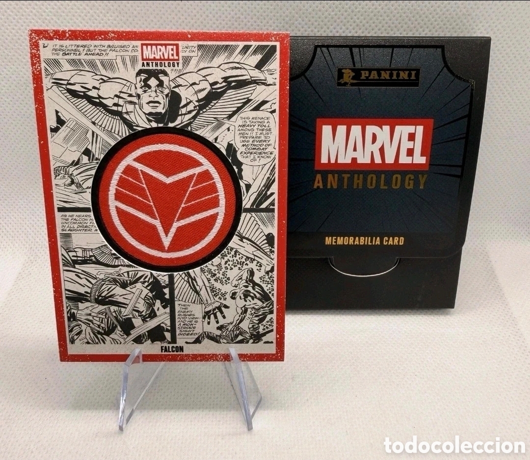 Trading cards: Marvel Anthology Panini - Falcon (8) Badge Memorabilia Card