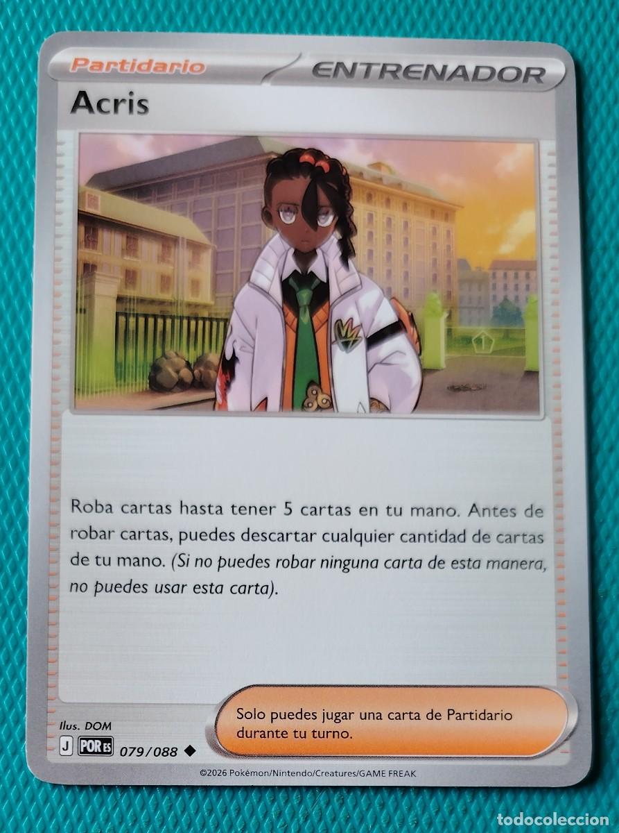 Trading cards: AXARCOIN - CARTA POKEMON EN ESPA&Ntilde;OL - ACRIS 079 / 088 - ENTRENADOR - ORIGINAL - NUEVA MD MINT