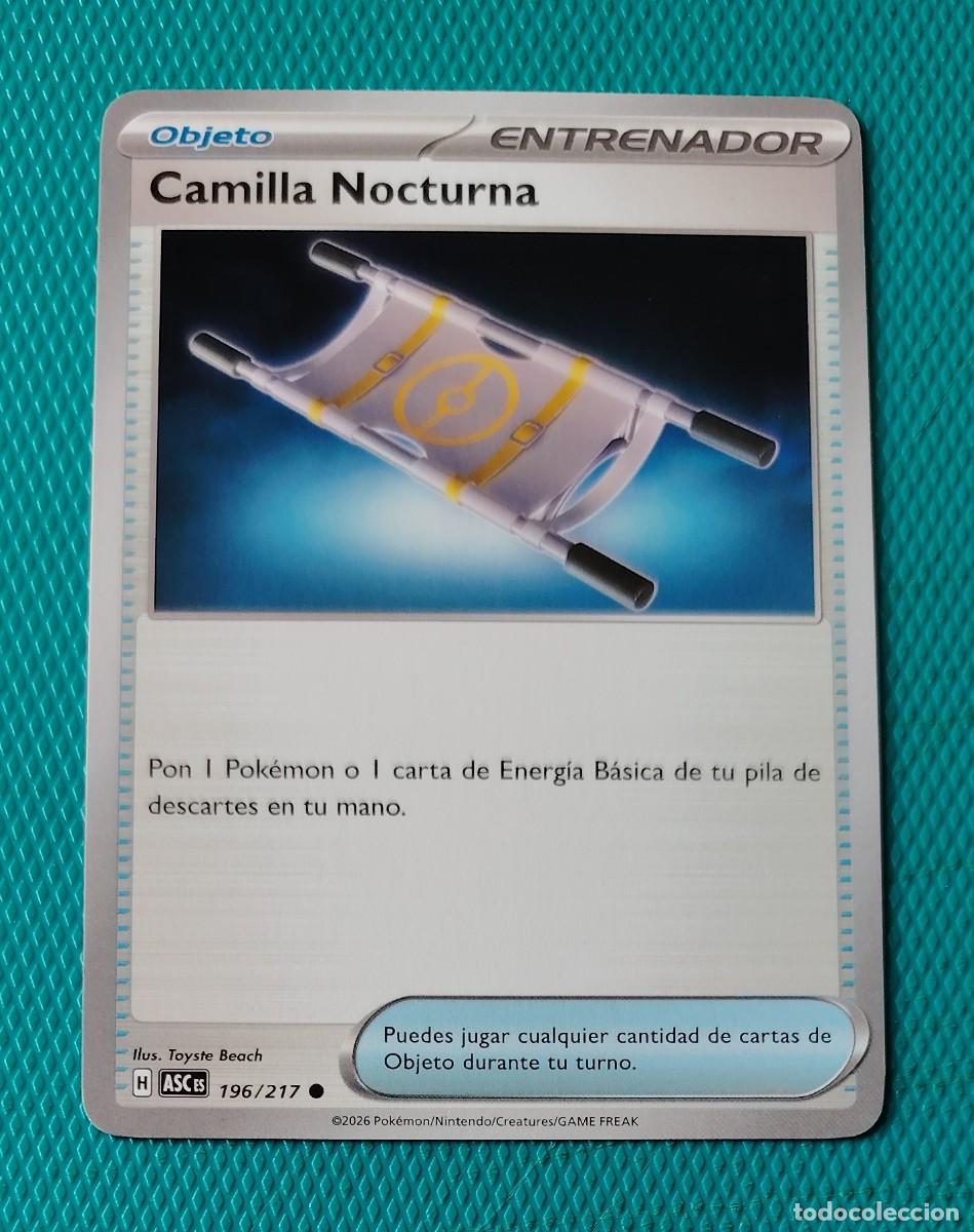 Trading cards: CARTA POKEMON EN ESPA&Ntilde;OL - CAMILLA NOCTURNA 196 / 217 - ENTRENADOR - ORIGINAL - NUEVA MD MINT
