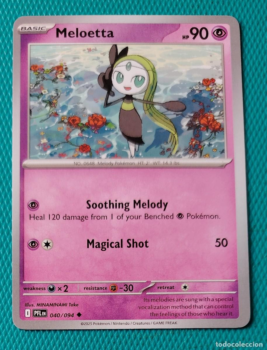 Trading cards: CARTA POKEMON EN INGLES - MELOETTA 040 / 094 - BASICO - ORIGINAL - NUEVA MD MINT