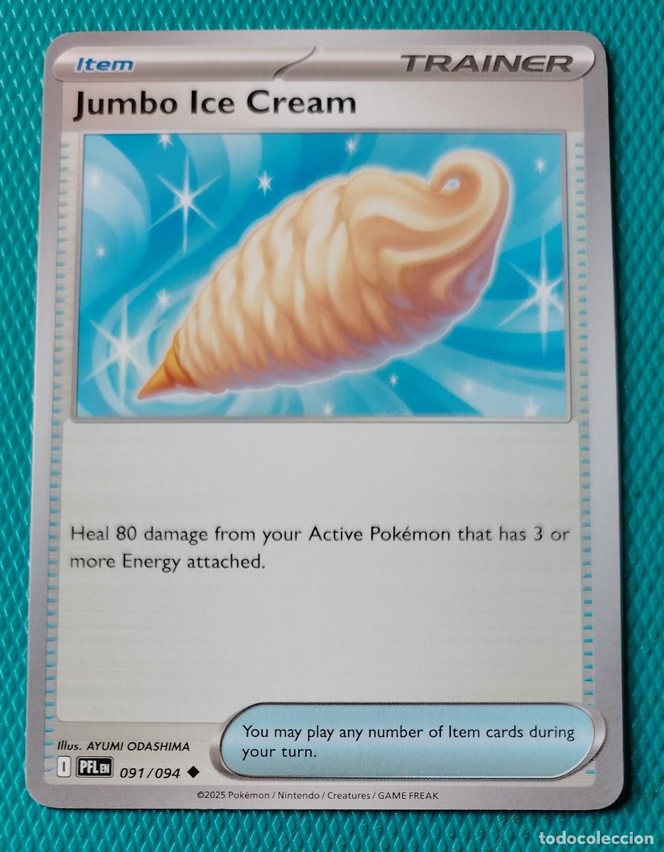 Trading cards: CARTA POKEMON EN INGLES - JUMBO ICE CREAM 091 / 094 - ENTRENADOR - ORIGINAL - NUEVA MD MINT