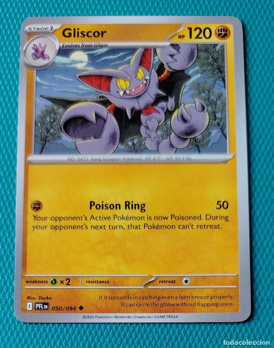Trading cards: CARTA POKEMON EN INGLES - GLISCOR 050 / 094 - FASE 1 - ORIGINAL - NUEVA MD MINT
