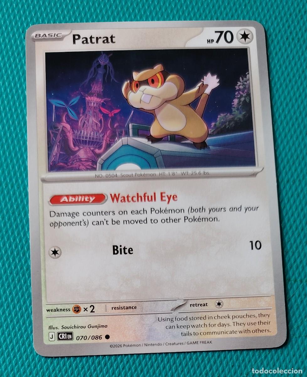 Trading cards: CARTA POKEMON EN INGLES - PATRAT 070 / 086 - BASICO - ORIGINAL - NUEVA MD MINT