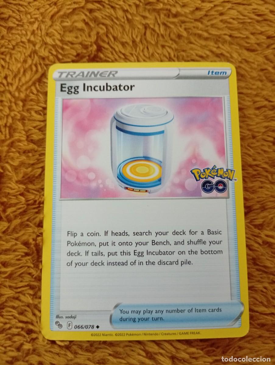 Trading cards: Carta de entrenador Egg Incubator de la expansi&oacute;n Pok&eacute;mon GO. - Idioma: Ingl&eacute;s. - N&uacute;mero de carta:
