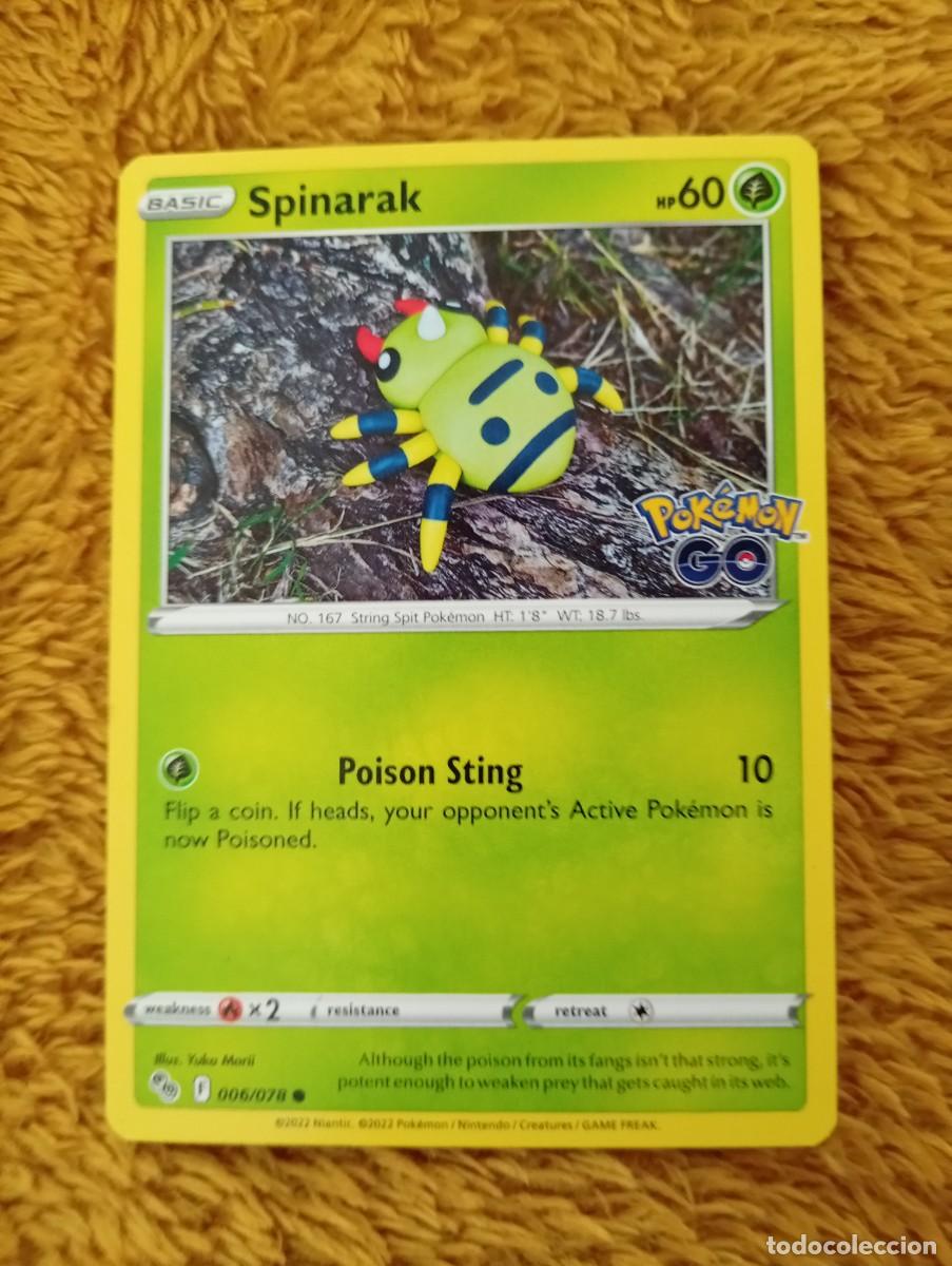 Trading cards: Carta Pok&eacute;mon de Spinarak, edici&oacute;n en ingl&eacute;s. - N&uacute;mero de carta: 006/078. - A&ntilde;o de publicaci&oacute;n: 202