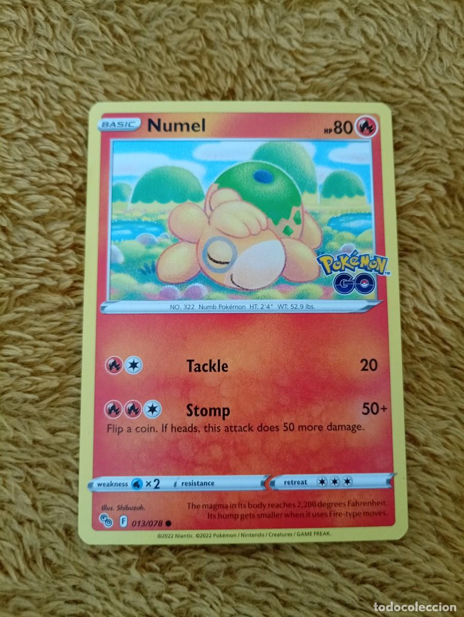 Trading cards: Carta Pok&eacute;mon de Numel, edici&oacute;n en ingl&eacute;s. - N&uacute;mero de carta: 013/078. - A&ntilde;o de publicaci&oacute;n: 2022.