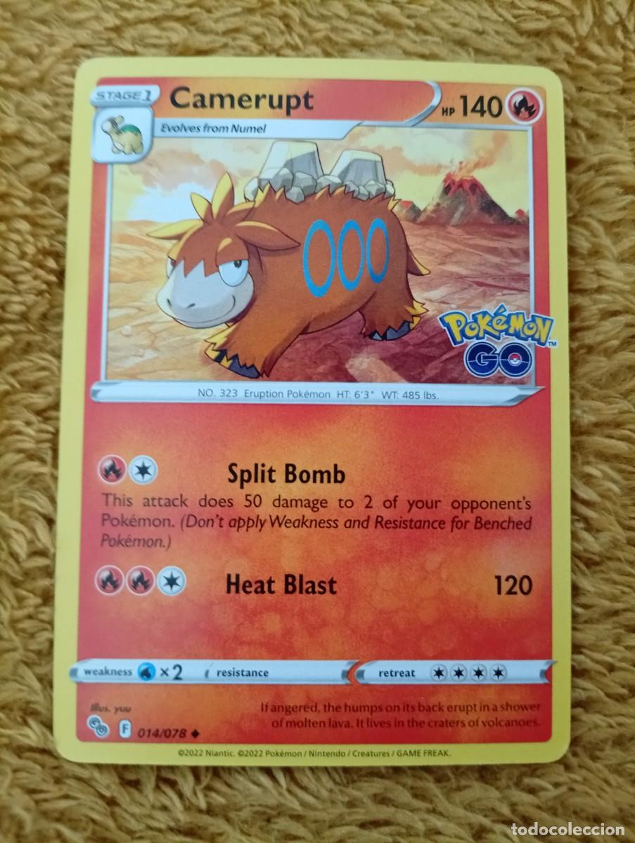 Trading cards: Carta de Pok&eacute;mon de Camerupt, edici&oacute;n en ingl&eacute;s. - N&uacute;mero de carta: 014/078. - A&ntilde;o de publicaci&oacute;n: