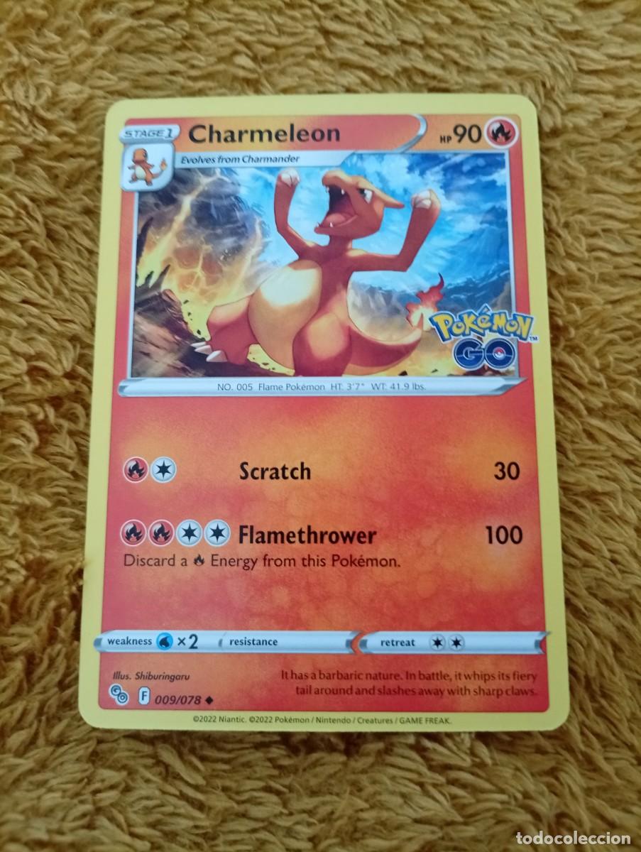 Trading cards: Carta de Pok&eacute;mon del personaje Charmeleon, edici&oacute;n en ingl&eacute;s. - N&uacute;mero de carta: 009/078. - A&ntilde;o de