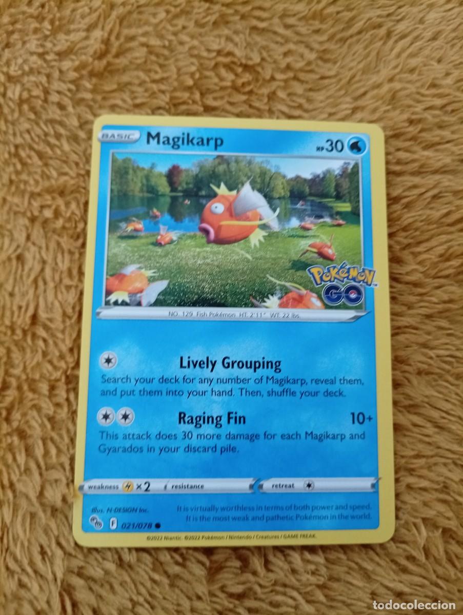 Trading cards: Carta de Pok&eacute;mon de Magikarp, edici&oacute;n en ingl&eacute;s. - N&uacute;mero de carta: 21/078. - A&ntilde;o de publicaci&oacute;n: 2