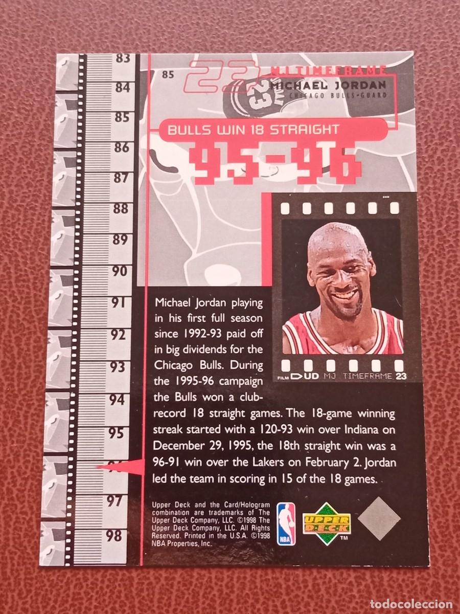 Trading cards: Card 85 Michael Jordan Upper Deck 1998 MJ Timeframe - Foto 2