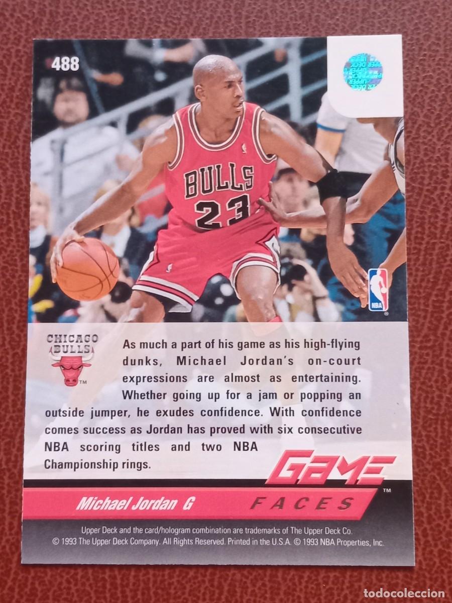 Trading cards: Card 488 Michael Jordan Upper Deck 1992-93 Game Faces - Foto 2