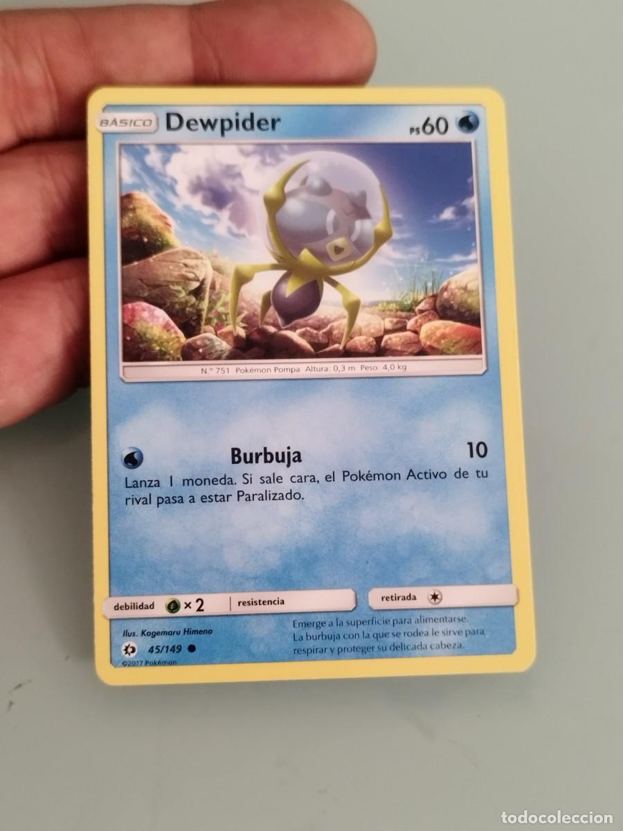 Trading cards: carta de Dewpider (n&uacute;mero 45/149) de la expansi&oacute;n Sol y Luna Sun & Moon del Juego de Cartas Pokemon.