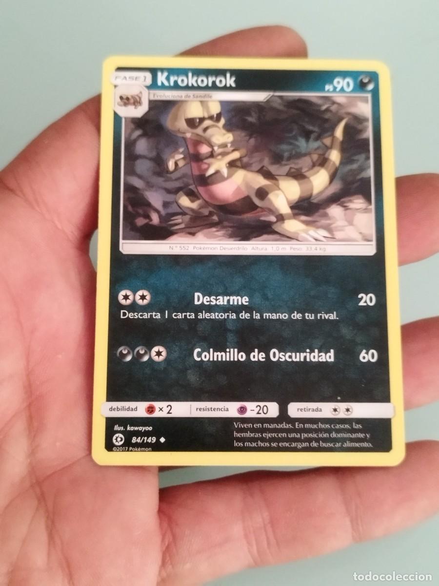 Trading cards: Carta Krokorok (84/149) de la expansi&oacute;n Sol y Luna (Sun & Moon) del Juego de Cartas Pokemon.