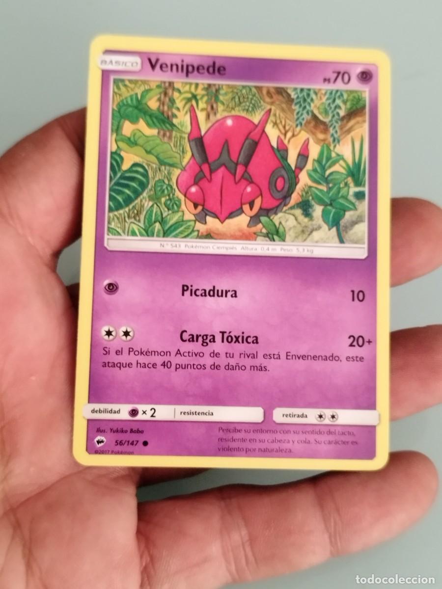 Trading cards: Venipede (n&uacute;mero 56/147) de la expansi&oacute;n Sol y Luna - Sombras Ardientes del JCC Pok&eacute;mon. Yukiko Baba