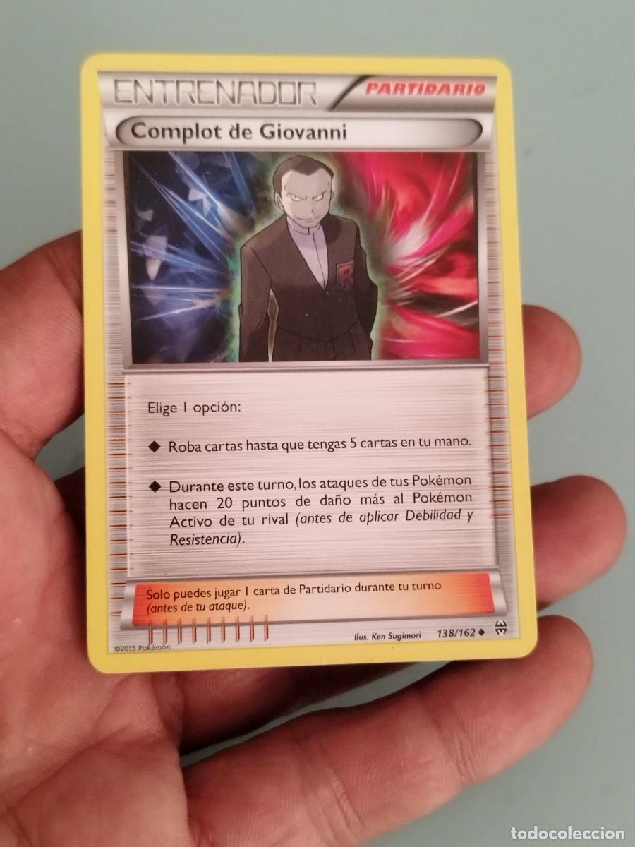Trading cards: Partidario &laquo;Complot de Giovanni&raquo; (n&uacute;mero 138/162) de la expansi&oacute;n XY-Turbo Impulso. Entrenador.
