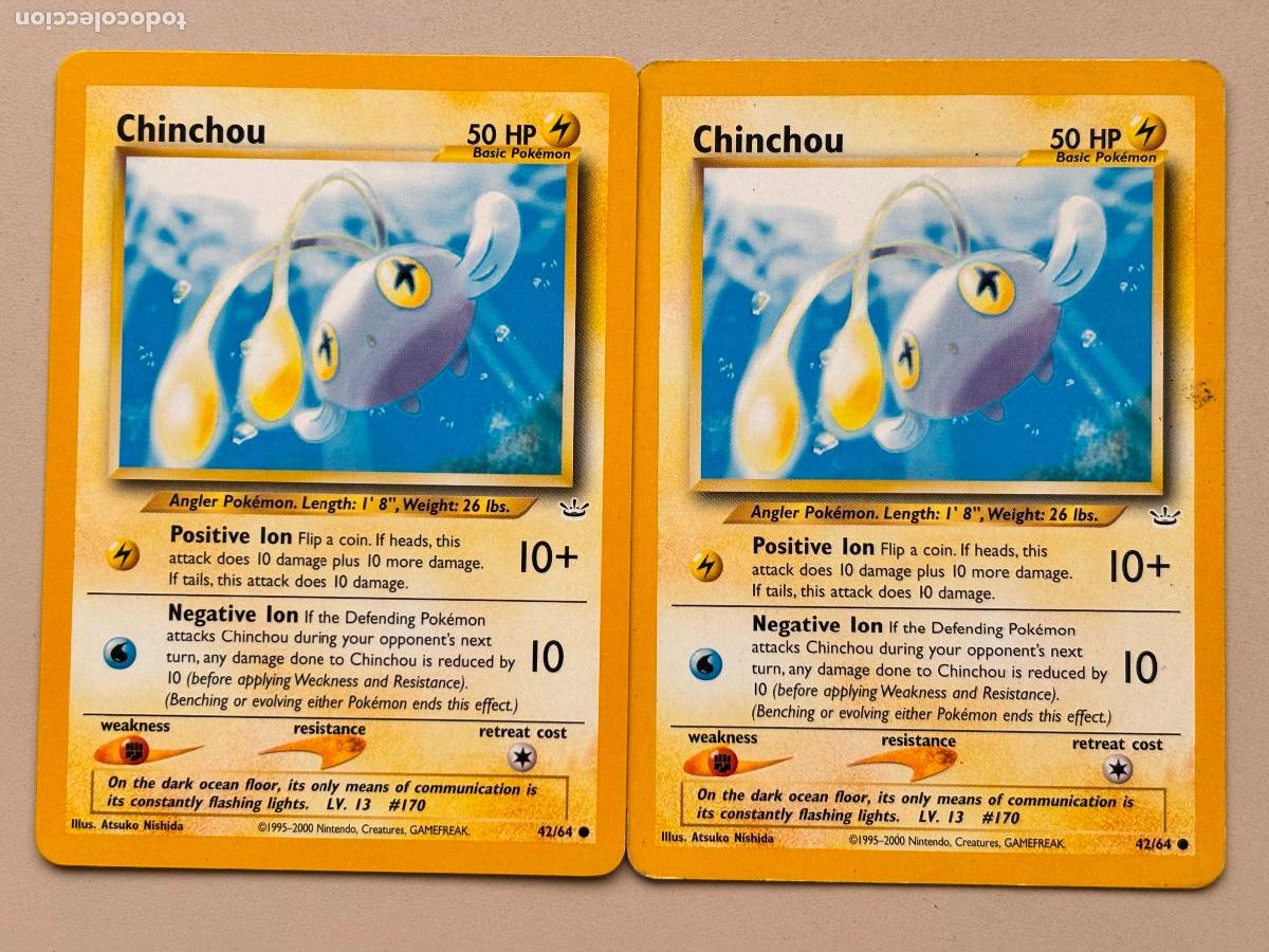 Trading cards: POKEMON TCG - CHINCHOU x 2 ( NEO REVELATION # 42 )