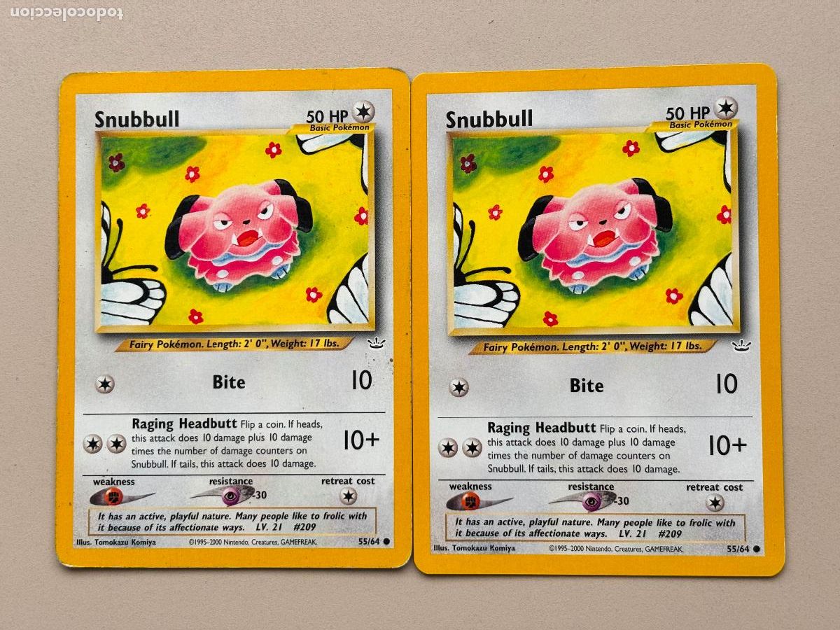 Trading cards: POKEMON TCG - SNUBBULL x 2 ( NEO REVELATION # 55 )