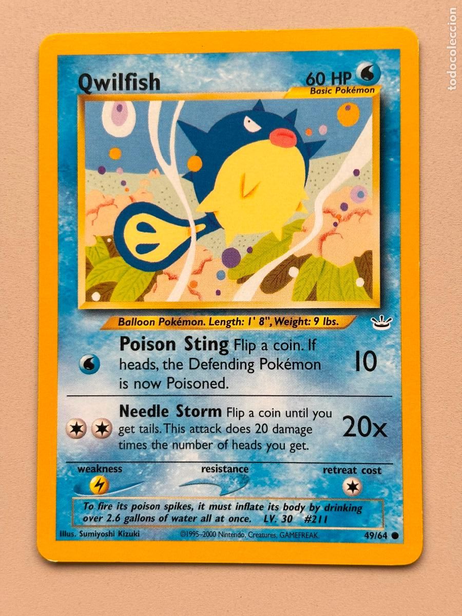 Trading cards: POKEMON TCG - QWILFISH ( NEO REVELATION # 49 )
