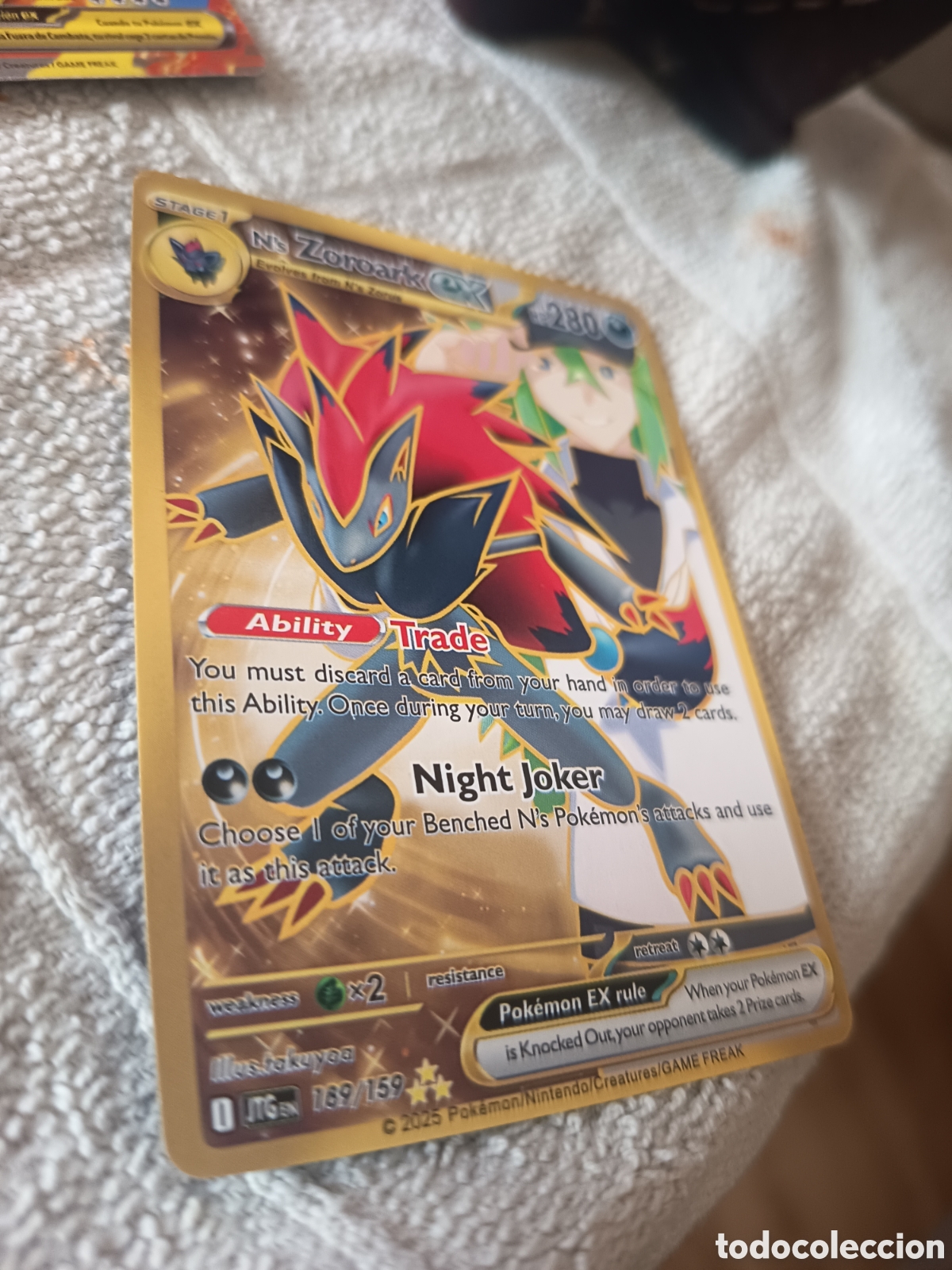 Trading cards: N's Zoroark EX 2025 con entrenador