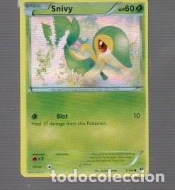 Trading cards: CROMO DE POK&Eacute;MON DE BASIC SNIVY HP 60 N&ordm; 495 DEL A&Ntilde;O 2016